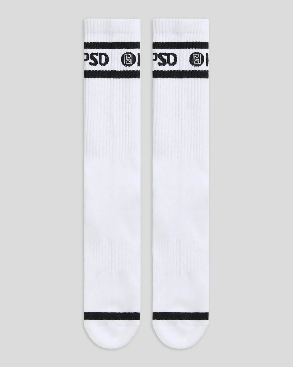 3 Pack - Logo Stripe Crew - White