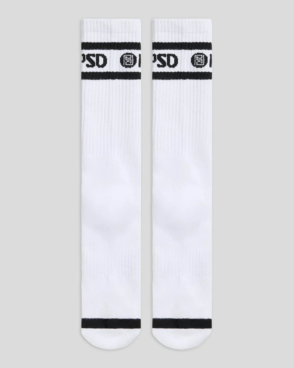 3 Pack - Logo Stripe Crew - White