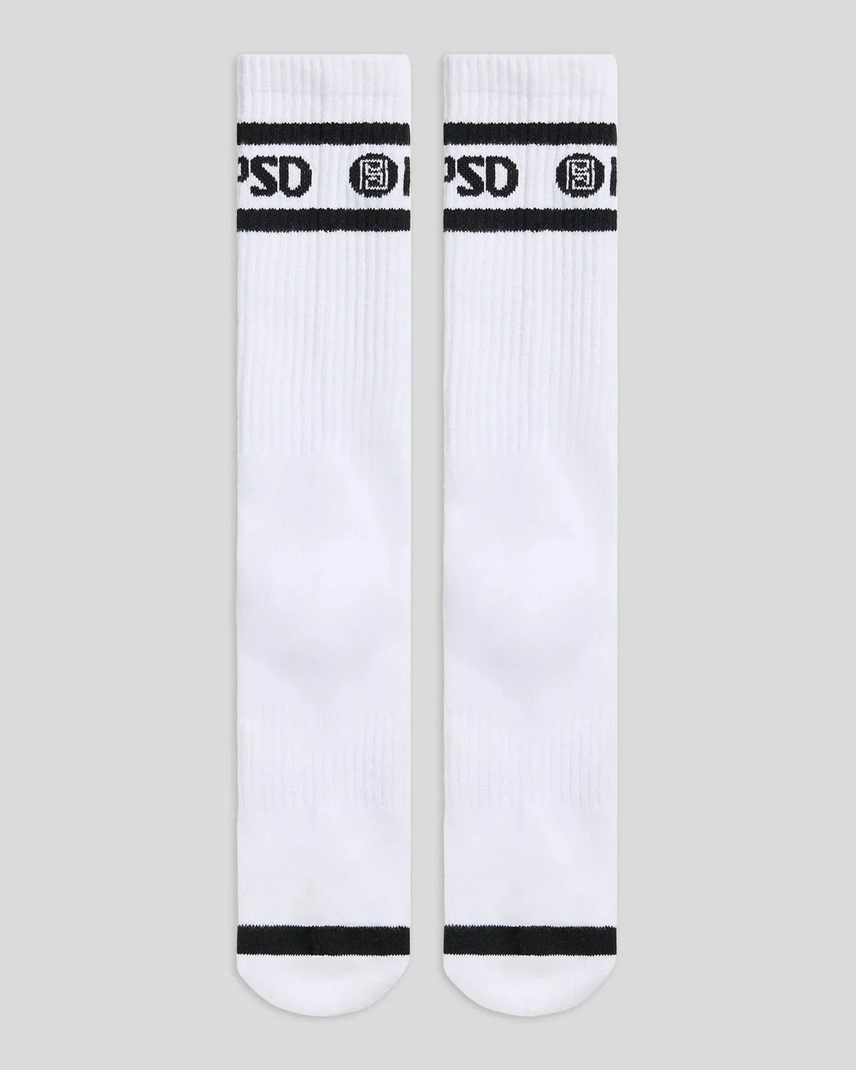 3 Pack - Logo Stripe Crew - White
